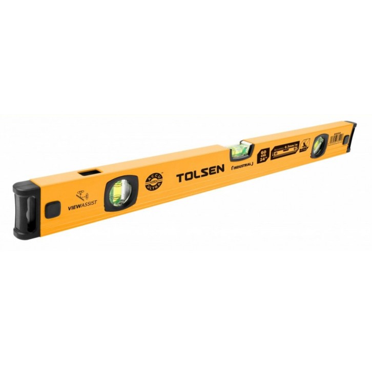 Уровень алюминиевый Желтый, ударопрочный с магнитом INDUSTRIAL 120 см TOLSEN Уровень алюминиевый Желтый, ударопрочный с магнитом INDUSTRIAL 120 см TOLSEN