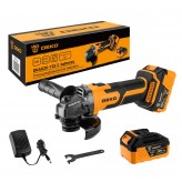 УШМ аккумуляторная DEKO DKAG 20-125 20v 2*4.0Ah Li-Ion   063-2151