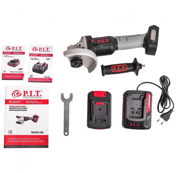 УШМ аккумуляторная P.I.T. PWS 20H-125A/1 УШМ аккумуляторная P.I.T. PWS 20H-125A/1