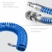ЗУБР 10 м, 8х12 мм, 15 бар, Воздушный спиральный шланг с фитингами рапид, Профессионал (6472-10)