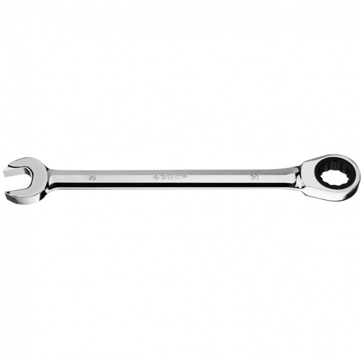 ЗУБР 30 мм, Комбинированный трещоточный гаечный ключ, Профессионал (27074-30) ЗУБР 30 мм, Комбинированный трещоточный гаечный ключ, Профессионал (27074-30)