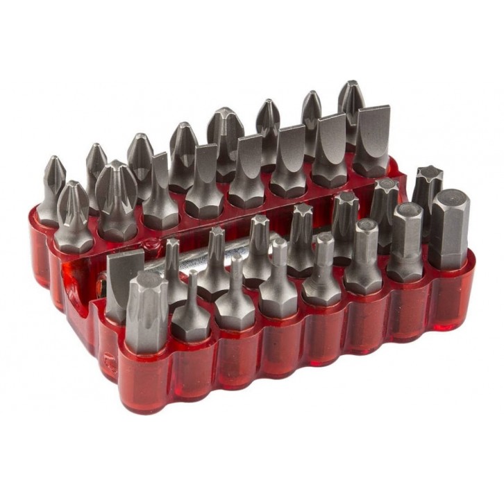 ЗУБР 33 шт, Набор бит с магнитным адаптером (26045-H33) ЗУБР 33 шт, Набор бит с магнитным адаптером (26045-H33)