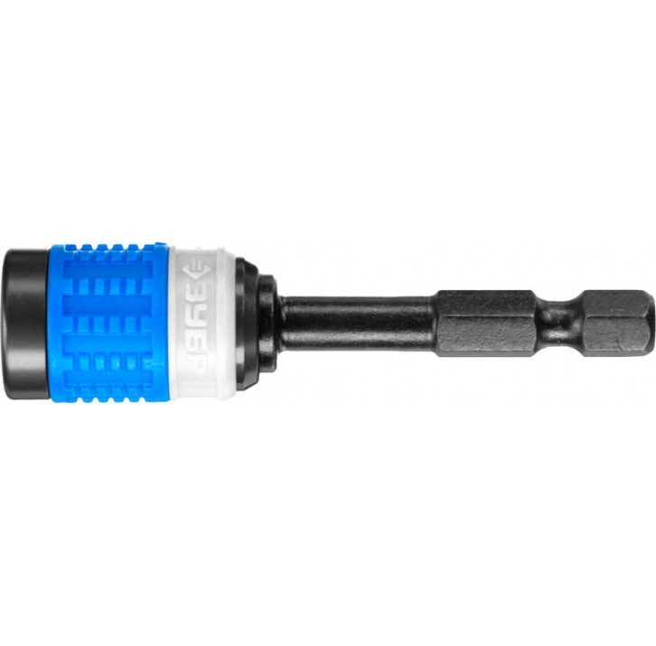 ЗУБР 60 мм, Ударный адаптер для бит с мех. фиксатором (26815-60) ЗУБР 60 мм, Ударный адаптер для бит с мех. фиксатором (26815-60)