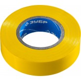 ЗУБР Электрик-20 19 мм х 20 м желтая, Изоляционная лента ПВХ..