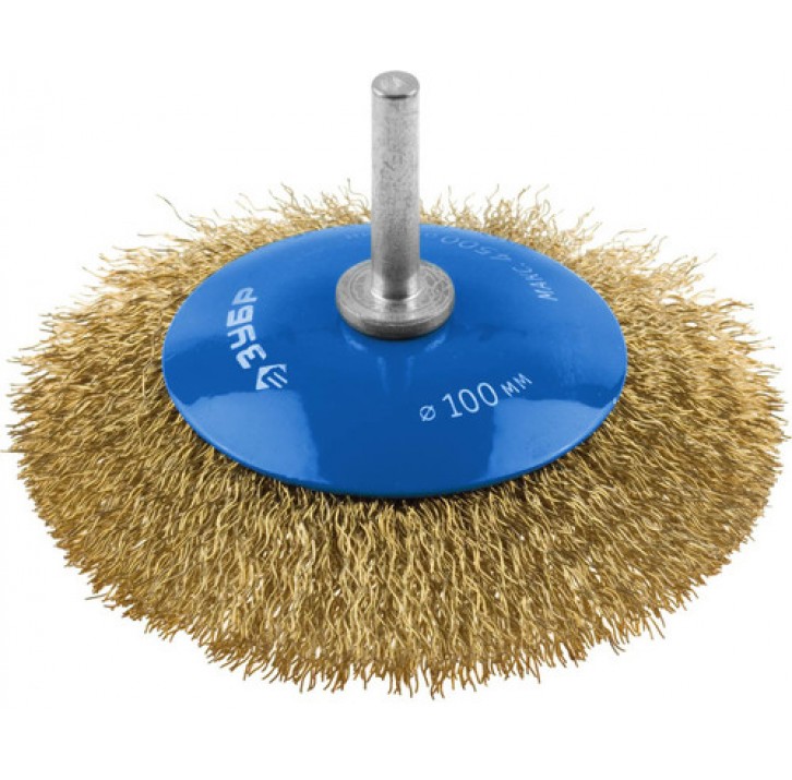 ЗУБР ф 100 мм, проволока 0.3 мм, щетка коническая для дрели 35233-100_z02 Профессионал ЗУБР ф 100 мм, проволока 0.3 мм, щетка коническая для дрели 35233-100_z02 Профессионал