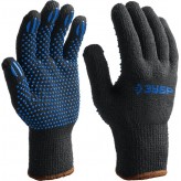 ЗУБР L-XL, 7 класс, перчатки трикотажные утепленные, с проти..