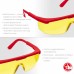 ЗУБР СПЕКТР 5 жёлтые, монолинза с дополнительной боковой защитой, открытого типа, Защитные очки (110