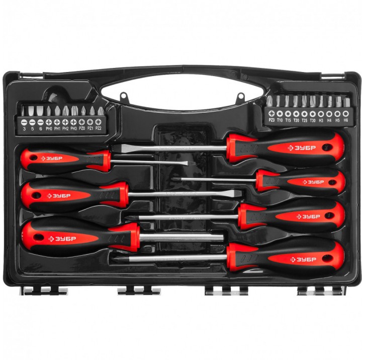 ЗУБР Универсал-27 27 предм., Набор отверток с насадками (25027) ЗУБР Универсал-27 27 предм., Набор отверток с насадками (25027)